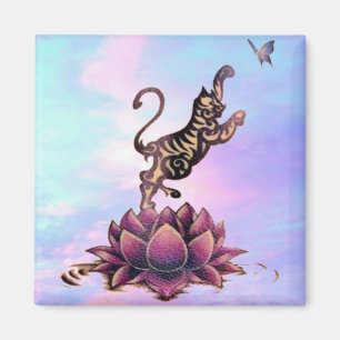 kitten lotus magnet