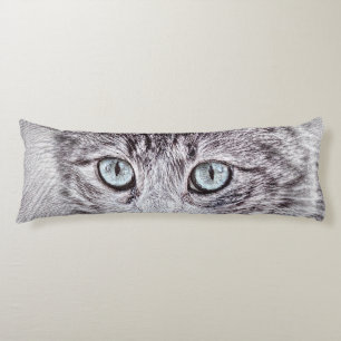 Kitten Love Cute Kitty Cat With Luminous Blue Eyes Body Cushion