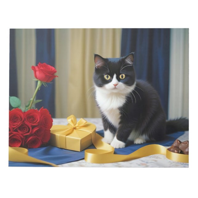 Kitten Love Tender Romantic Beautiful Gift Notepad (Front)