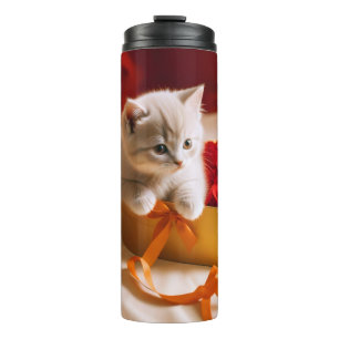 Kitten Love Tender Romantic Beautiful Gift Thermal Tumbler