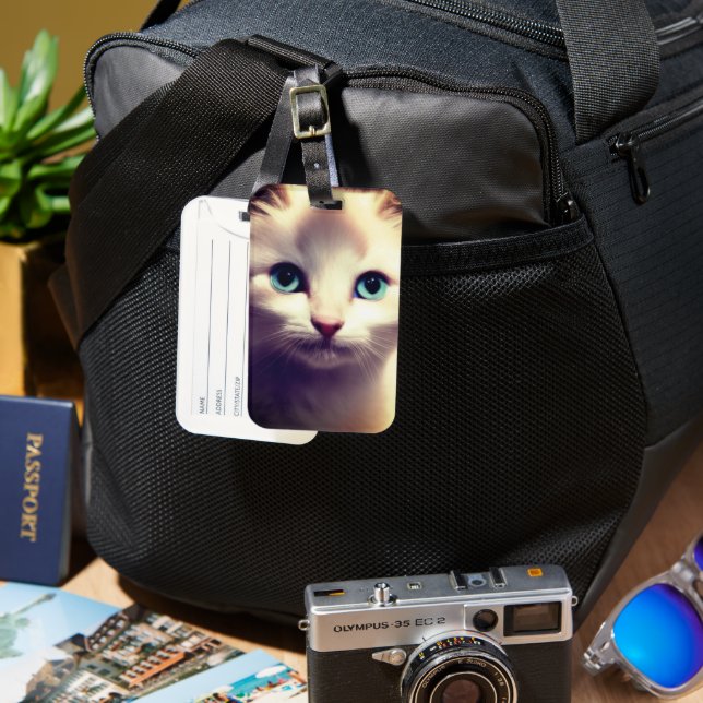 Kitten Luggage Tag (Front & Back)