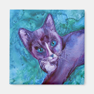 Kitten Magnet - "Purple Tuxedo"