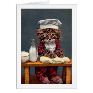 Kitten Making Bread, Unknown artist