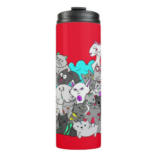 Kitten Mashup Thermal Tumbler