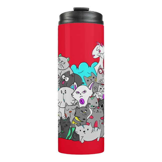 Kitten Mashup Thermal Tumbler (Front)