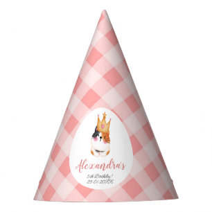 Kitten Meow Pink Crown Girl Kitty Cat Birthday Party Hat