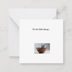 Kitten Mini Thank You Note Card
