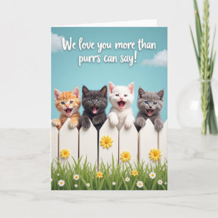 Kitten Mothers Day Love You Card
