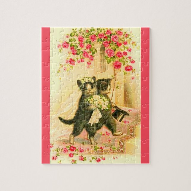 kitten newlyweds jigsaw puzzle (Vertical)
