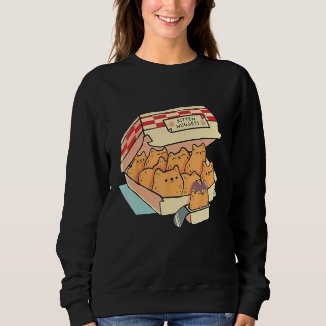 Kitten Nuggets  Cat Cake Box Sweatshirt (Front)