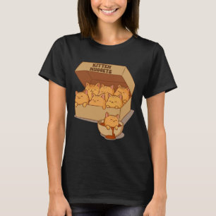 Kitten Nuggets Cute Food Pun Cat Lover Chicken Nug T-Shirt