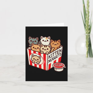 Kitten Nuggets Funny Cute Food Pun Cat Lover Chick Card