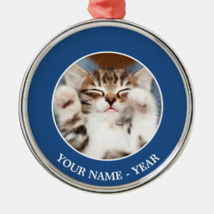 Kitten On My Lap Metal Ornament