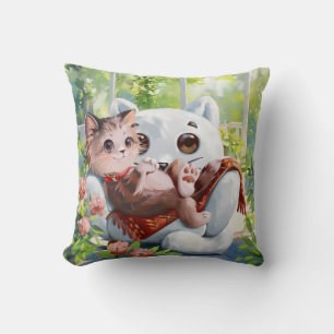 Kitten on the sofa cushion