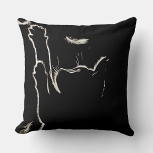 Kitten painted with light cushion
