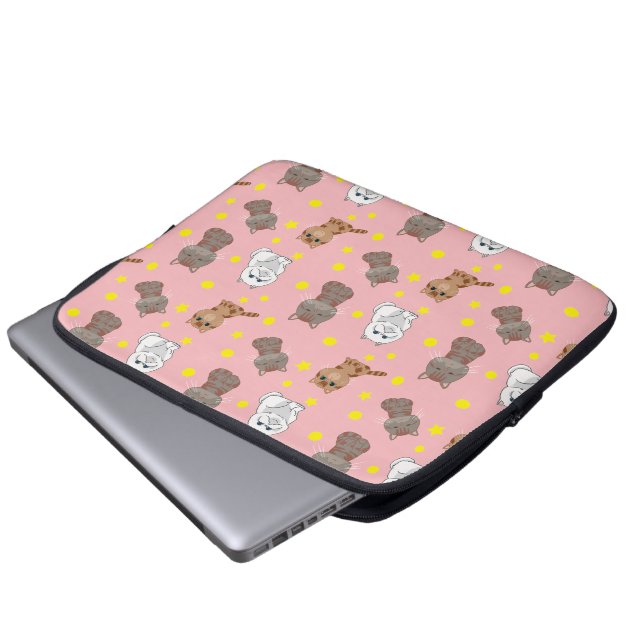 kitten pattern laptop sleeve (Front Bottom)