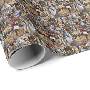 Kitten Photo Collage, Wrapping Paper