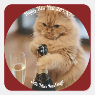 Kitten Photo Text Name, Replace, Personalized Square Sticker