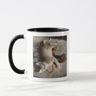 Kitten Playing With Yarn Mug