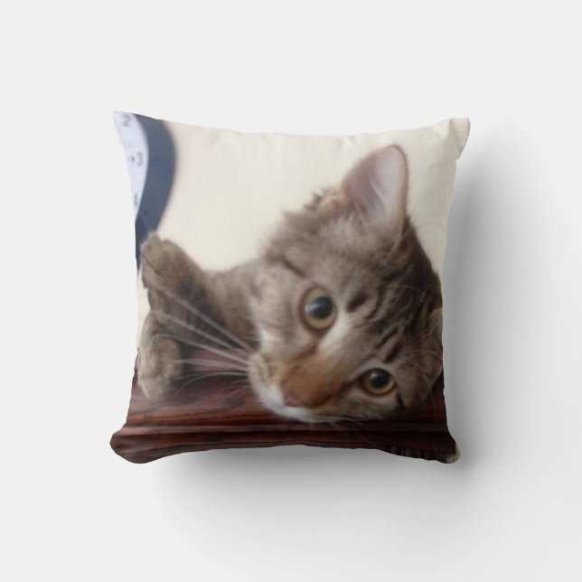 Kitten Portrait Cushion (Front)