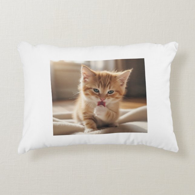 Kitten print Pillow (Front)
