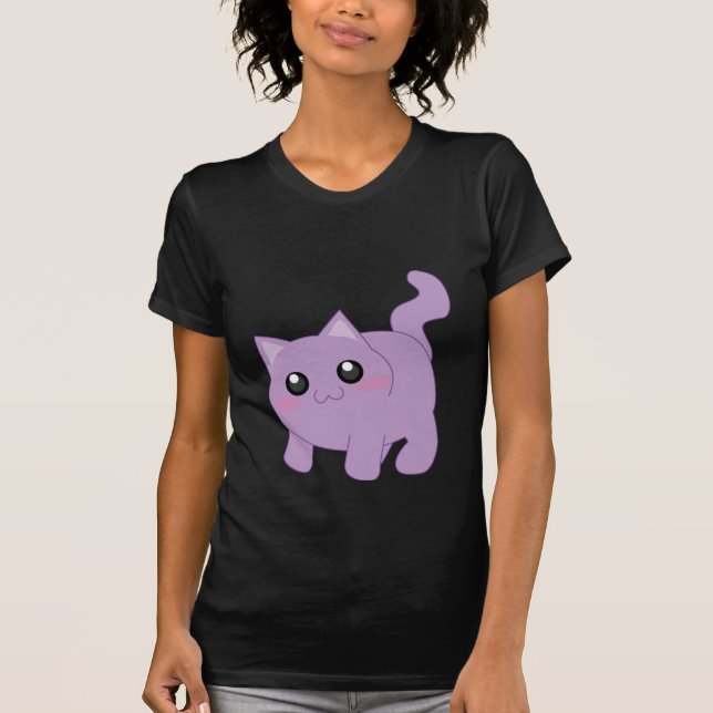 Kitten - purple and cute T-Shirt (Front)