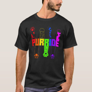Kitten Purride Cat Paw LGBT Awareness Pride Month  T-Shirt
