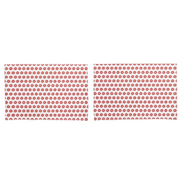 Kitten Red Lips Pillow Case Set (Front-Set)
