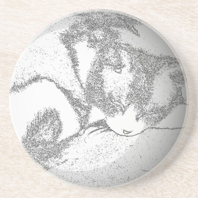 Kitten shaped sand coaster (Front)