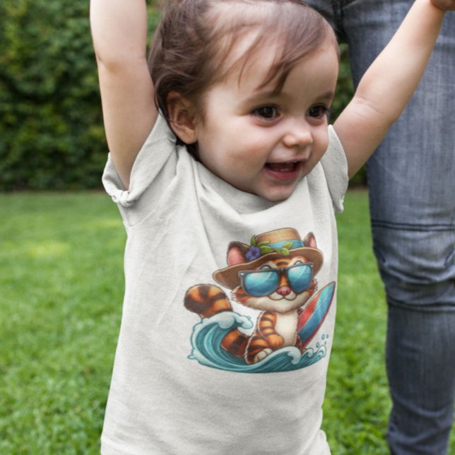 Kitten Surfer  Baby T-Shirt (Creator Uploaded)
