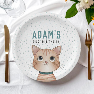 Kitten themed birthday for an adorable party paper paper plate