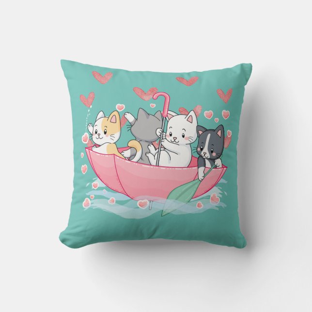 Kitten Umbrella       Cushion (Front)