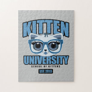 Kitten University - Blue Jigsaw Puzzle