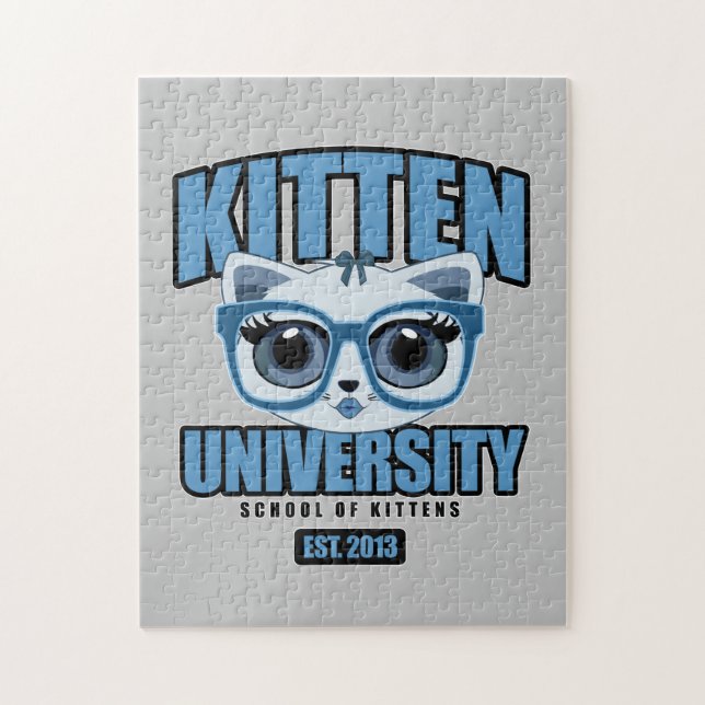Kitten University - Blue Jigsaw Puzzle (Vertical)