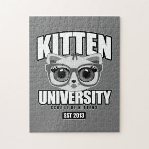 Kitten University - Grey Jigsaw Puzzle