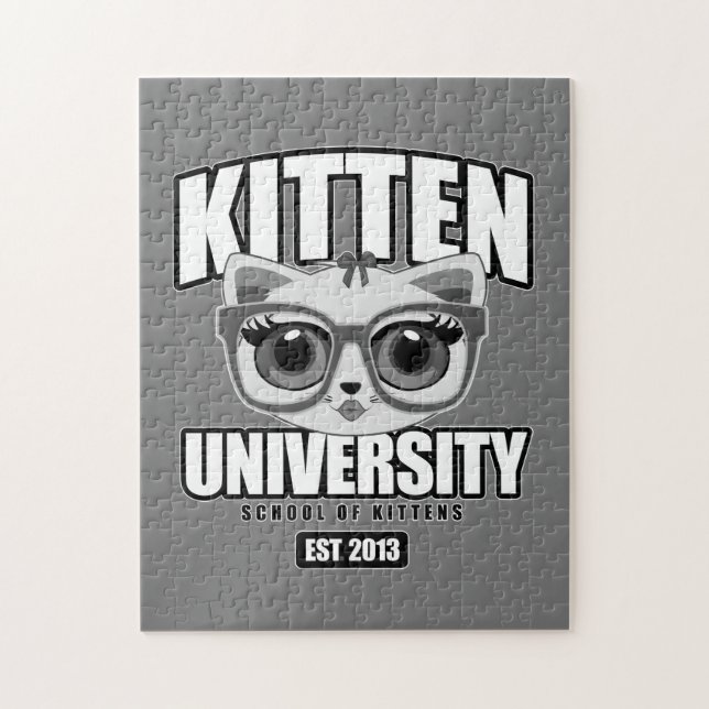 Kitten University - Grey Jigsaw Puzzle (Vertical)