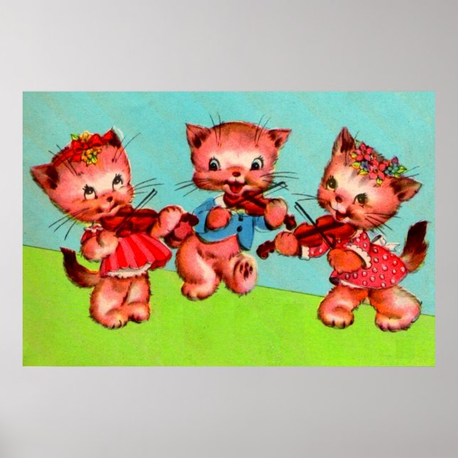 kitten violinists trio poster (Front)