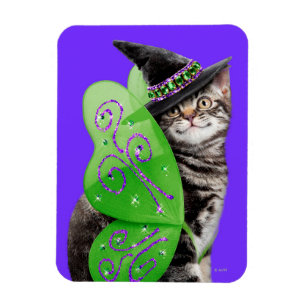 Kitten Witch Fairy Magnet