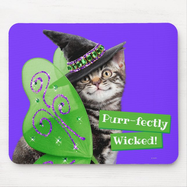 Kitten Witch Fairy Mouse Pad (Front)