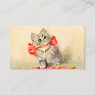 Kitten with a Red Ribbon Enclosure Card