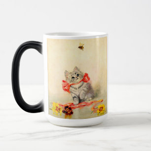 Kitten with a Red Ribbon Magic Mug