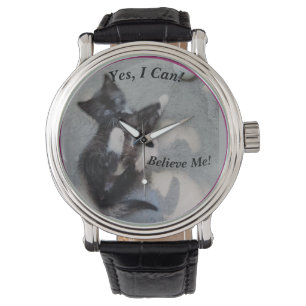 Kitten With Mouse Customisable Cat Photo Funny  Watch