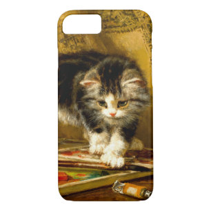 Kitten with Paint and Brushes iPhone 8/7 Case