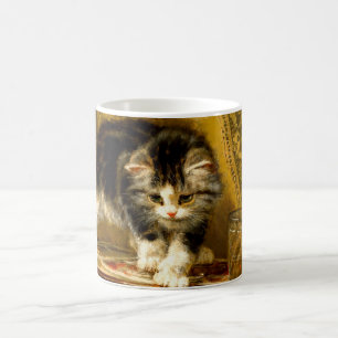 Kitten with Paint and Brushes Magic Mug