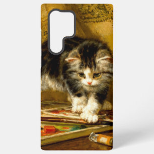 Kitten with Paint and Brushes Samsung Galaxy Case