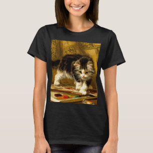 Kitten with Paint and Brushes T-Shirt