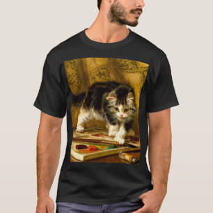 Kitten with Paint and Brushes T-Shirt
