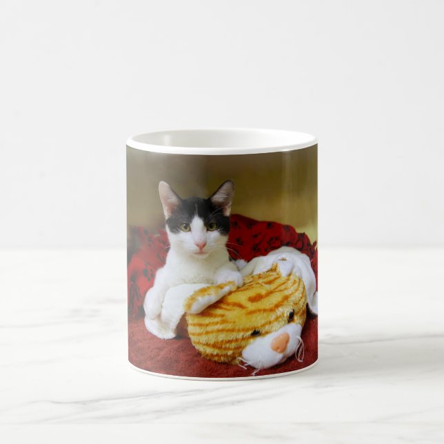 Kitten With Toy Tiger Mug (Center)