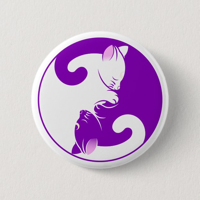 kitten yin yang button (Front)