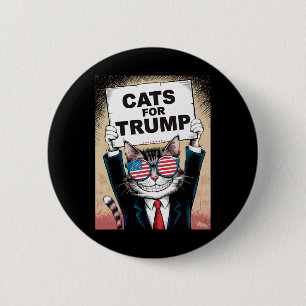 Kittens And Ducks For Trump Vance 2024 Cats For Tr 6 Cm Round Badge